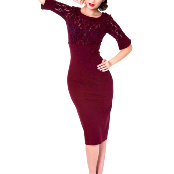 Tatyana Lace top wiggle dress XL BNWT - Picture 3 of 9